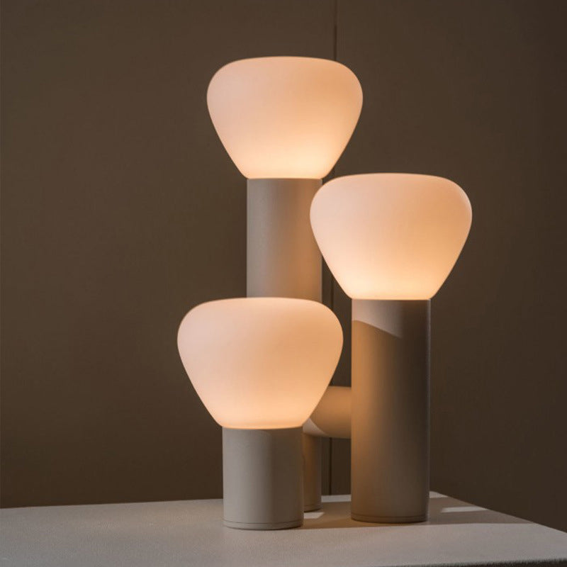Minimalist Style 3-Light Red/Green/White Table Lamp